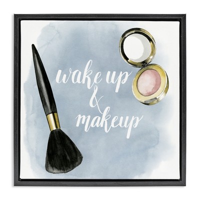 Stupell Industries Watercolor Wake Up & Make Up, 25" x 25"