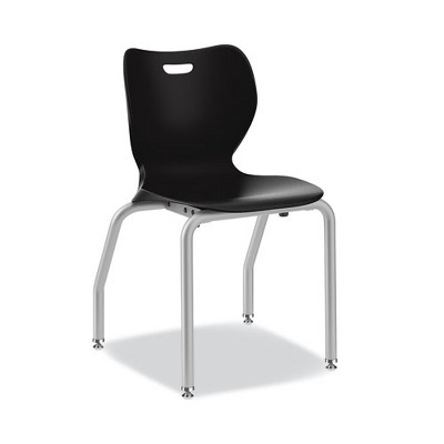Onyx Black 19.5" Tubular Steel Stackable Classroom Chair