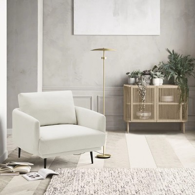 Nebula Vortex 37.5'' White Wide Oversized Armchair Accent Chair Single Seat Sofa for Living Room