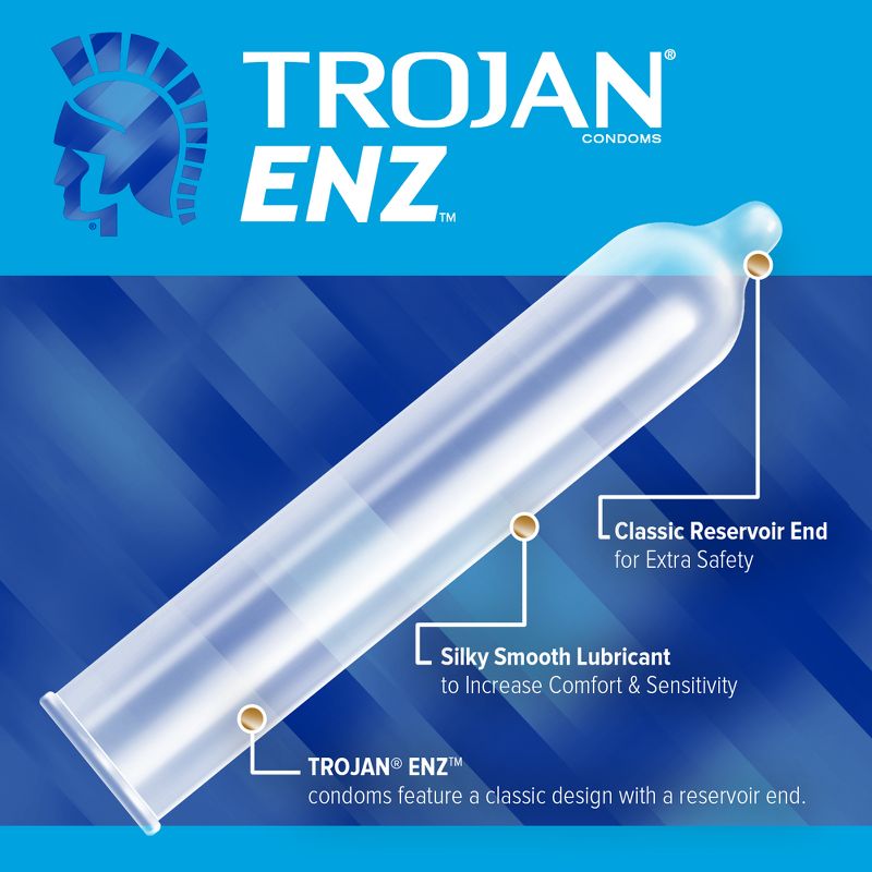 Trojan ENZ Lubricated Premium Latex Condoms - 12ct, 4 of 10