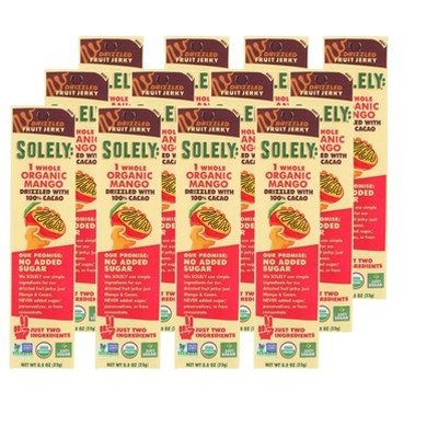 Solely Organic Mango With Cacao Fruit Jerky - Case of 12/.8 oz