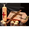 Juvale 3-Pack Standing Crucifix Cross Statues, Little Jesus Figures, Ornate Catholic Cross Sculptures for Easter, Altar Decor - 3 of 4