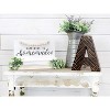 AuldHome Design Wood Beaded Sign, Happiness is Homemade, Table/Shelf Freestanding Rustic Farmhouse Sign; Distressed Whitewashed Style, 11.8 x 5.6 in. - image 3 of 4