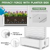 DoCred  Air Conditioner Fence, 1-Panel Vinyl Privacy Screen with Planter Box for Outdoor AC, Trash Can, or Pool – 43"W x 72"H – White - 3 of 4
