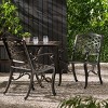Set of 2 Outdoor Patio Accent Chairs with Sturdy Aluminum Frame, All Weather Patio Armchairs for Balcony or Backyard – The Pop Home - 2 of 4
