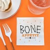 Big Dot of Happiness Bone Appetit Party Napkins, Skeleton Halloween Party Decor, White 3-Ply Paper Beverage Napkins - 24 Count - 3 of 4
