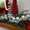Northlight 3-Finish Shatterproof Ball Christmas Garland - 6' x 3.5" - Silver - Unlit - 3 of 4