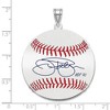 Black Bow Jewelry Sterling Silver Jim Palmer Signature LG Enamel Baseball Pendant - 4 of 4