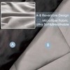 Queen 7 - Piece Bed in a Bag, Reversible Black Grey Comforter Set for Full/Queen Size Beds - 3 of 4