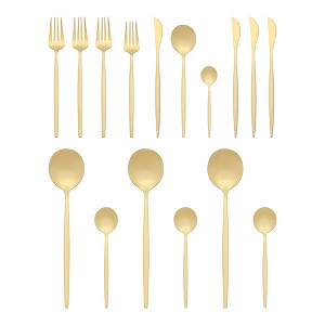 REGALWOVEN 16 Pcs Stainless Steel Durable Rust-Proof Serving Sets - 1 of 4