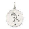 Black Bow Jewelry Sterling Silver St Christopher Round Sports Medal Pendant, 18mm - 3 of 4