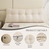 Bekrvio Velvet Headboard Wedge Pillow - Back Support Reading Cushion Bolster with Side Pocket, Removable Cover for Bed & Sofa - 2 of 4