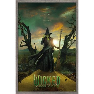 Trends International Wicked: For Good (2025) - Elphaba Thropp "W" Diptych One Sheet Framed Wall Poster Prints - 1 of 4