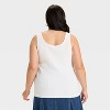 Women's Slim Fit Ribbed Tank Top - Ava & Viv™ - 2 of 3