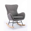 NicBex Teddy Upholstered Accent Chair with High Backrest and Armrests,Modern Upholstered Rocking Chair for Living Room - 4 of 4