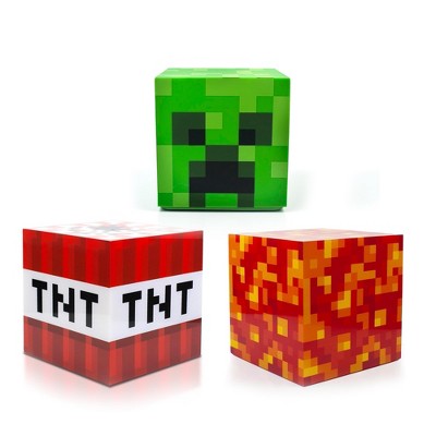 Ukonic Minecraft 3-Piece Mood Light Bundle | TNT | Creeper | Lava