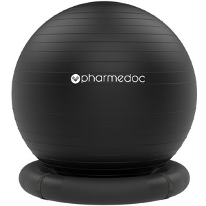 Pharmedoc Yoga Ball Chair - Exercise Ball Chair with Base & Bands for Home Gym Workout - 1 of 4