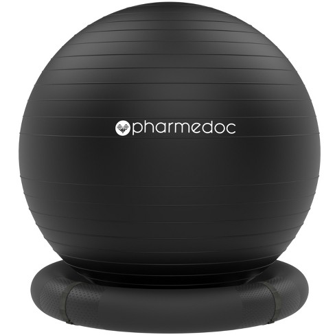 Pharmedoc Yoga Ball Chair - Exercise Ball Chair With Base & Bands