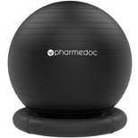 Pharmedoc Yoga Ball Chair - Exercise Ball Chair with Base & Bands for Home Gym Workout