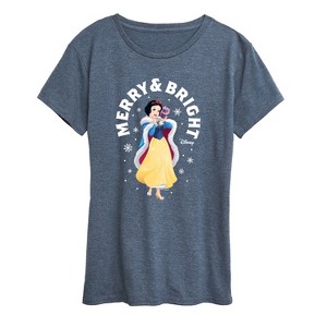 Women's - Disney - Merry And Bright Snow White Short Sleeve Graphic T-Shirt - 1 of 4