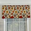 RLF Home Fiesta Floral Petticoat Window Treatment High Quality Valance 3" Rod Pocket 50" x 15" Rust/Multicolor - 2 of 3