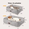 GOTGELIF Heated Cat Bed - 22" Or 28" Soft Plush Cushion Warming Bed with 6 Temperature Levels & Timer - 3 of 4