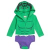 Marvel Avengers Spider-Man Captain America Hulk Baby 3 Pack Cosplay Bodysuits Newborn to Infant  - 4 of 4