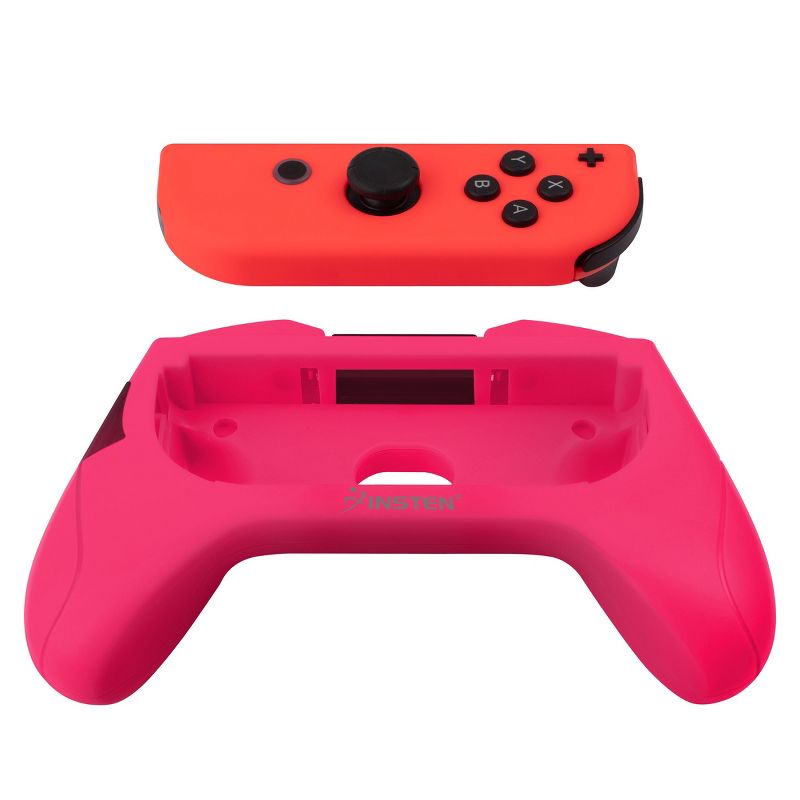 Insten 2 Pack Controller Grips Compatible with Nintendo Switch Joy-Con Controllers, Neon Pink, Neon Green, 5 of 10