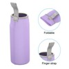 Unique Bargains Neoprene Insulated Water Bottle Sleeve with Finger Strap 2.56"x7.09" 4 Pcs Light Purple - 4 of 4