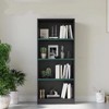 Fontoi Decorative Bookshelf, Adjustable Freestanding Bookcase with 4 Shelves, Storage Bookshelf for Living room Home Office, Black, 11.6"* 24.4"*55.9" - 4 of 4