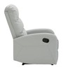 Contemporary Faux Leather Recliner Chair with Foam Padding and Manual Recline for Living Room - 2 of 4