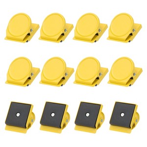 Unique Bargains Stainless Steel Hooks and Hangers Refrigerator Magnetic Clips 1.38" x 1.22" 12 Pcs - 1 of 3