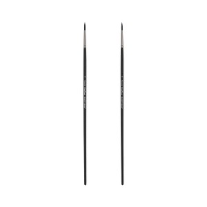 Black Swan Synthetic Red Sable Round Paint Brushes Sets of 2 -  Professional Quality Long Handle Paint Brushes for Oil, Heavy Body Media and Acrylic - - 1 of 4