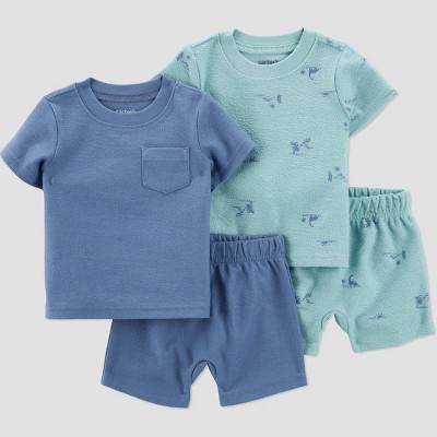 Carter's Just One You® Baby Boys' 4pc Top & Shorts Set
