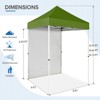 EAGLE PEAK 5x5ft Easy Setup Pop Up Canopy Tent with One Wall - 3 of 4