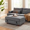 Nebula Vortex 41" Wide Upholstered Ottoman With Storage For Living Room - 3 of 4