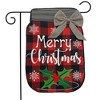Briarwood Lane Christmas Mason Jar Burlap Garden Flag Checkered Holly Berries 18" x 12.5" - 2 of 4