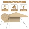 Yescom 6x4Ft Canopy Replacement Top Gazebo Cover with Half Sun Wall for Core Equipment 40146 Pop Up Outdoor BBQ Beige - 3 of 4