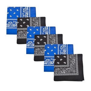 Mechaly Paisley 100% Cotton Bandanas - 6 Pack - 1 of 4
