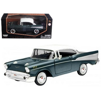 1957 Chevrolet Bel Air Green 1/24 Diecast Model Car by Motormax