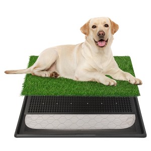 Sandinrayli Washable Puppy Pee Turf Grass Pad, 28 x 18 in - 1 of 4