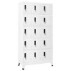 vidaXL Locker Cabinet White Steel Large Locker Cabinet Rectangular - 2 of 4