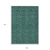 Teal Blue Green And Charcoal Floral Washable Indoor Outdoor Area Rug - 3 of 4