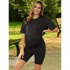 INSPIRE CHIC Women Maternity Set Tie Dye Short Sleeve and Shorts Set Pregnancy Pajama Outfits Bike Shorts - 2 of 4