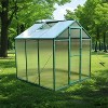 NicBex 6x6 FT Polycarbonate Greenhouse with Raised Base and Anchor Aluminum Heavy Duty Walk-in Greenhouses for Outdoor Backyard in All Season, Green - 2 of 4