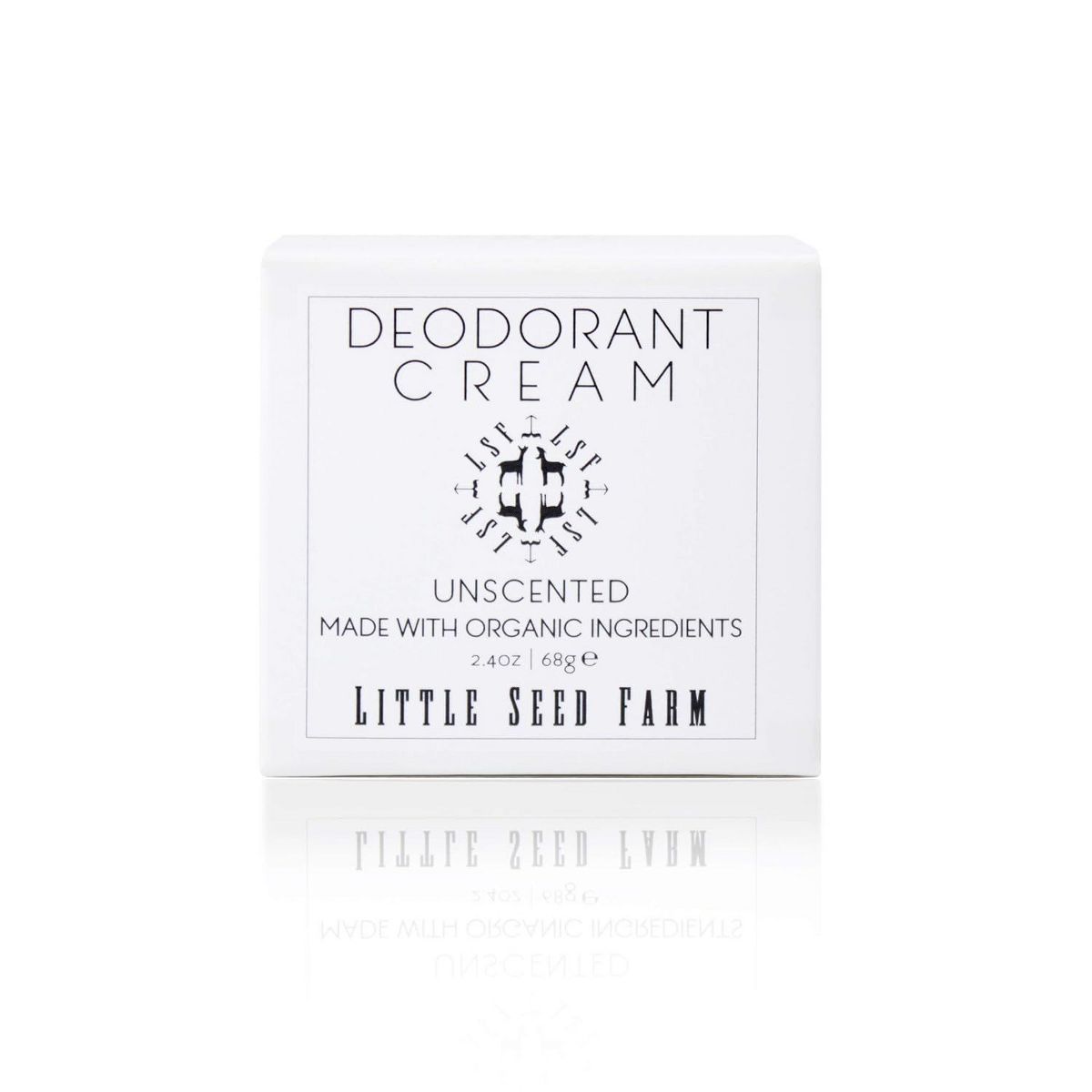 Little Seed Farm All-Natural Deodorant Cream (2.4 oz) | Aluminum-Free, Unscented Deodorant for Women & Men