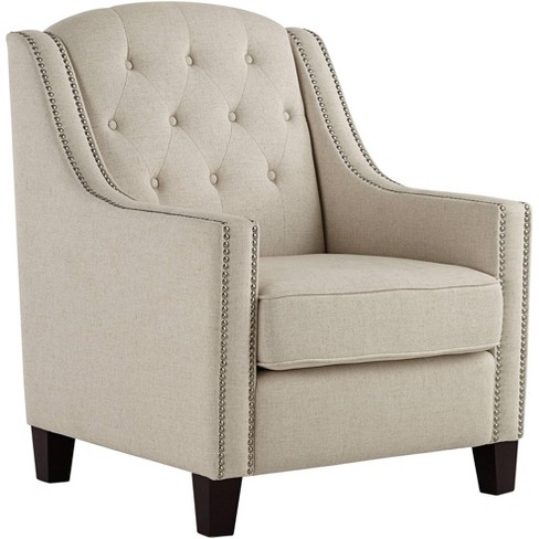 Beige outlet tufted chair