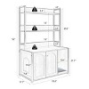 Cat Litter Box Enclosure Cabinet with 3-Tier Storage Shelves, 35.2''W Modern Hidden Cat House  for Home Organization-3irtyhousy - 4 of 4