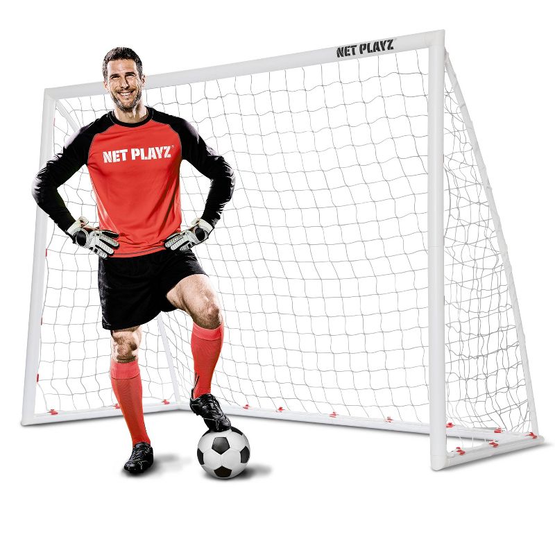 Net Playz High Strength Fast Setup PVC Weatherproof Soccer Goal - 12&#39; x 6&#39; x 4&#39;, 3 of 7