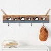 13"x34" Wood Handmade Distressed 4 Hanger Wall Hook with White Whales, Rope - Olivia & May: Entryway Organizer - 2 of 4
